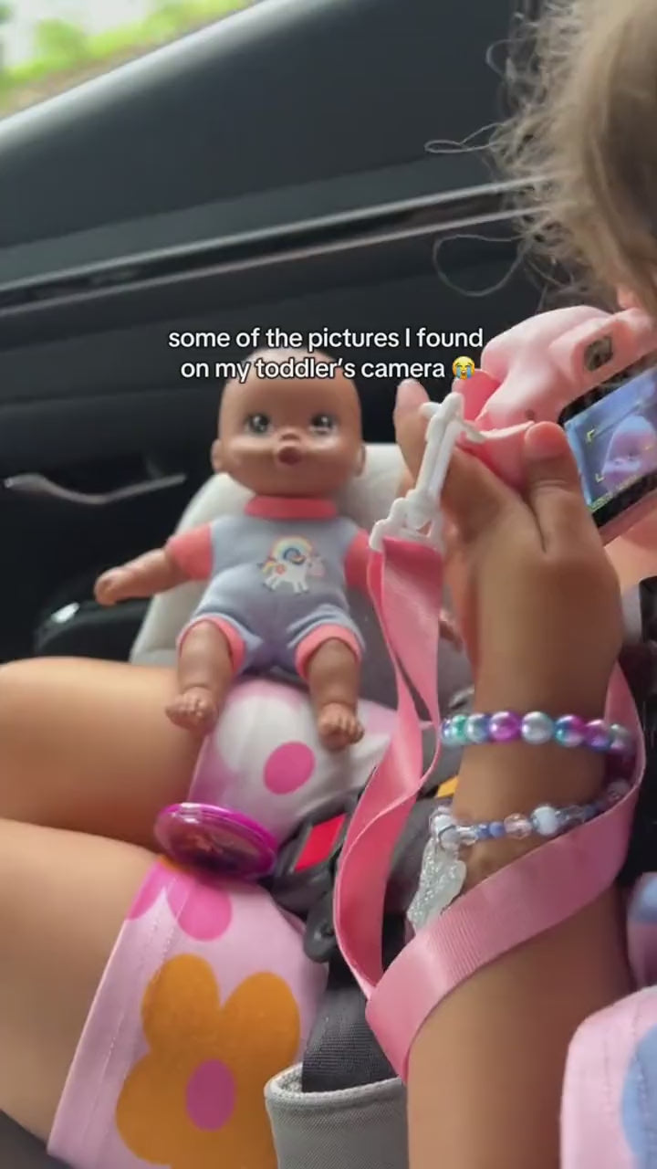 Scrolling through the photo roll on a kids camera